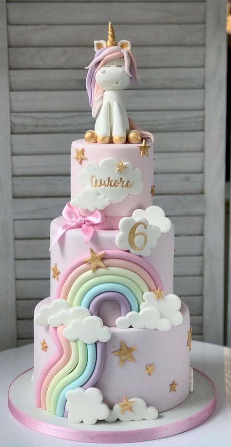 35. 6th Birthday Three Tier Unicorn Birthday Cake When you start planning any party, you want to be creative—whether it is your decoration, dress,... Unicorn Quinceanera Theme, Unicorn Rainbow Cake Birthday, Unicorn Cake Designs Birthday, Pastel Rainbow Unicorn Cake, Pastel Rainbow Cake Birthday, Unicorn Rainbow Birthday Cake, Pastel Unicorn Cake, Rainbow Theme Cake, Unicorn Theme Cake