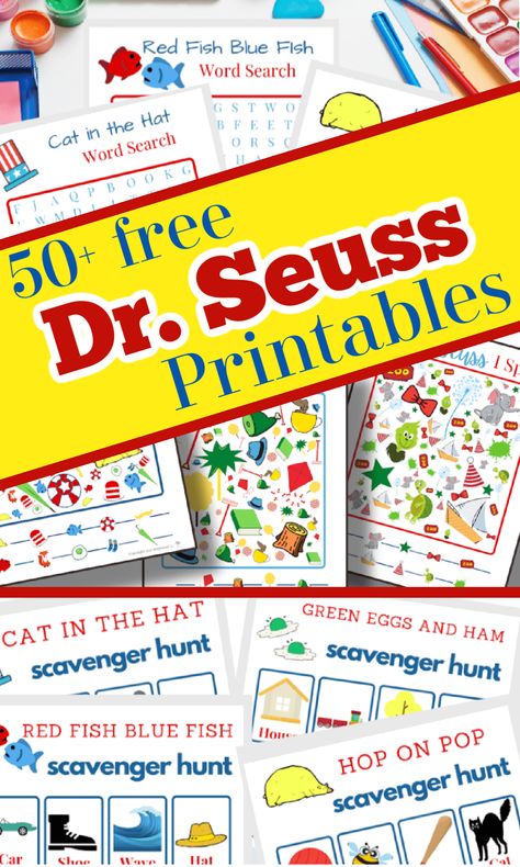 More than 50 free Dr. Seuss printables, including games, activities, learning packs, coloring pages and more! Free Dr Seuss Printables, Dr Seuss Printables Free, Dr Seuss Game, Dr. Seuss Crafts, Dr Seuss Printables, Dr Seuss Preschool Activities, Dr Seuss Coloring Pages, Dr Seuss Preschool, Zoo Activities