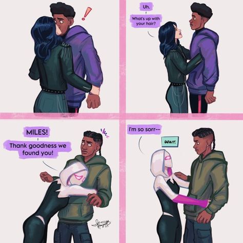 Miles 42 And Gwen, Mile Morales Fanart, Earth 42 Gwen, Miles And Miles Prowler, Prowler Miles Morales X Yn, The Prowler Fanart, Miles Morales X Prowler, Miles 42 And Miles 1610 Fanart, Miles X Gwen Fanart Kiss