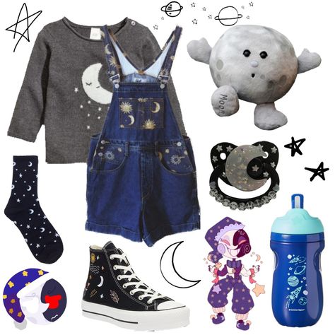 Moondrop Outfit, Moon Outfit Aesthetic, Littlespacecore Outfits, Little Spaces Ideas Outfits, Age Reggresion Outfits, Moon Outfit, Fnaf Costume, Space Outfit, Little Outfits