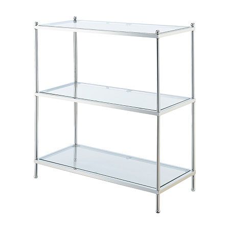 Enhance your living room or office decor with the royal crest 3 tier bookcase by convenience concepts. The chrome frame provides the durability you need while giving the contemporary look you want. Also featuring 3 tiers of glass shelves that provide plenty of space to display collectibles; or additional storage. Coordinating items available; sold separately.Features: Compact DesignJoinery: ScrewedManufacturer Warranty: 1 YearShape: RectangleTools Required: Screws (included), Phillips (not Incl… Glass Bookshelves, Display Collectibles, Glass Shelf Brackets, Glass Shelves Kitchen, Royal Crest, Contemporary Bookcase, Bookcases For Sale, Storing Books, Etagere Bookcase