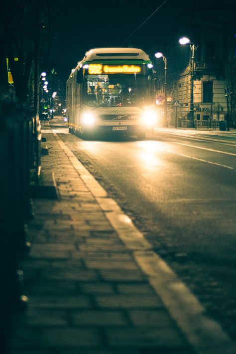 Bus Journey Aesthetic, City Bus Aesthetic, Bus Photo Aesthetic, Bus Stop Photography, Bus Stop At Night, Bus Aesthetics, Bus At Night, Transport Photography, Concept Moodboard