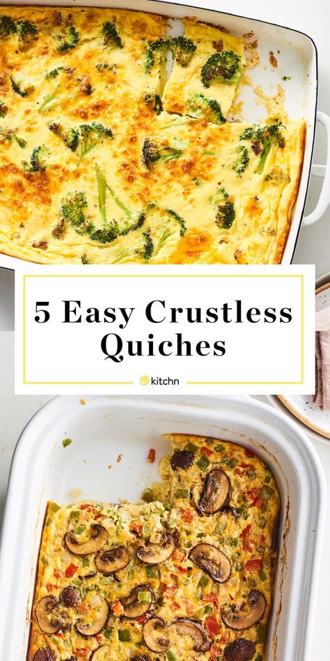 5 Easy Crustless Quiche Recipes | Kitchn Quiche, Easy Crustless Quiche Recipes, Crustless Quiche Recipes, Easy Crustless Quiche, Recipes To Feed A Crowd, Quiche Recipes Crustless, Healthy Quiche, Keto Quiche, Zucchini Quiche