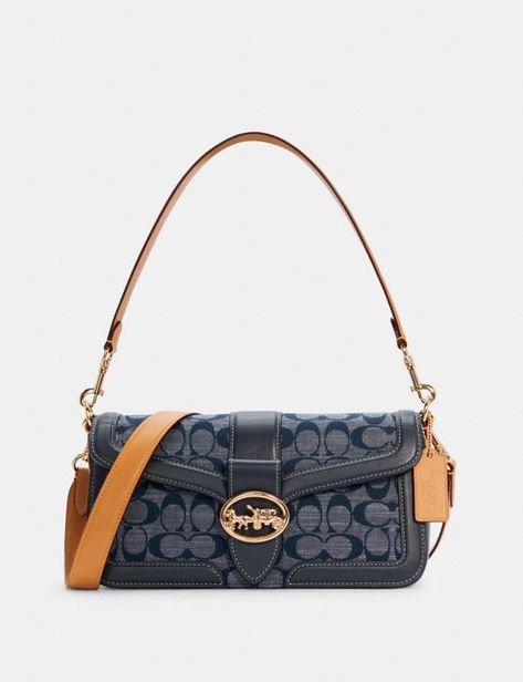 Coach Sling Bags, Coach Bag Outfit, Coach Georgie, Luxury Bags Collection, Cute Wallets, Coach Outlet, Trendy Handbags, Denim Bag, Cute Bags