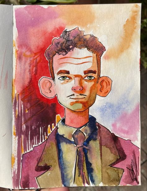 A man with big ears Life Character Design, Draw Music, Nyc Graffiti, Big Ears, Instagram Painting, Beautiful Illustration, Love Drawing, Human Poses Reference, Human Poses