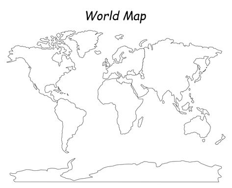 Simple World Map Outline Physical Map Of World, Blank Map Of The World, World Continents Maps Free Printable, World Map Coloring Page Free Printable, Blank World Map Printable Free, World Map Outline Printable, World Map Drawing Simple, World Map Printable Free, World Map Free Printable
