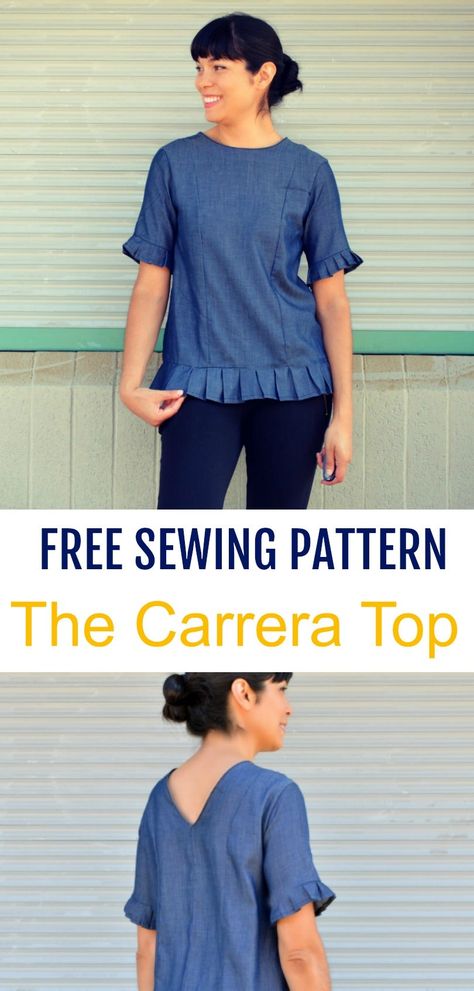 Carrera Amigurumi Patterns, Couture, Free Printable Sewing Patterns, Ideas For Sewing, Free Pdf Sewing Patterns, Trendy Sewing Patterns, Sewing Tops, Sewing Clothes Women, Printable Sewing Patterns