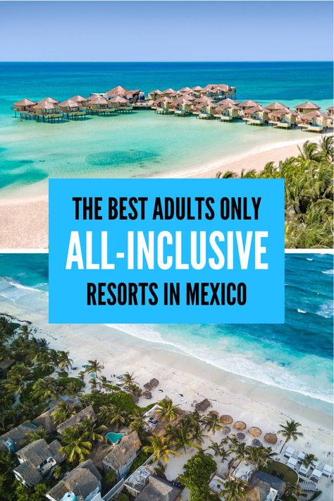 Mexico has some of the best beaches in the world, so it's no surprise it's an extremely popular destination for all inclusive resorts. Learn about all the best adults only all inclusive resorts in Mexico, whether you want to visit Cancun, Riviera Maya, or Cabo. On a budget? My favorite budget adults only all inclusive is on the list too! There are options for friend groups, bachelor and bachelorette parties, couples, and honeymoons! #mexico #mexicoresorts #allinclusive #cancun #cabo Playa Del Carmen, Cancun All Inclusive Resorts Adults, Cabo All Inclusive Resorts, All Inclusive Bachelorette Party, Adults Only All Inclusive Resorts, All Inclusive Resorts In Mexico, Cheapest All Inclusive Resorts, Mexico All Inclusive Resorts, All Inclusive Mexico
