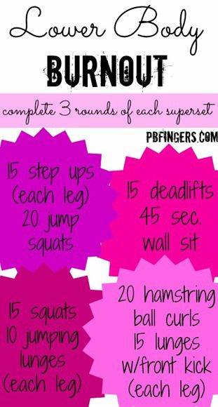 Lower Body Burnout Workout Lower Body Workouts, Lower Body Superset, Buns Workout, Burnout Workout, Superset Workout, Butter Fingers, Peanut Butter Fingers, Wall Sits, Body Workout At Home