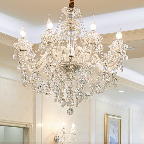 Crystal Chandelier Dining Room, Elegant Pendant Lighting, Vintage Crystal Chandelier, Indoor Lamp, Crystal Chandelier Lighting, Elegant Chandeliers, Luxury Chandelier, Crystal Chandeliers, Elegant Dining Room