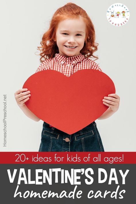 Your crafty kids will love all of these homemade Valentines card ideas! Set up your craft supplies, and let kids show friends and family some love. #valentinesday #homemadevalentines #homemadevalentinecards #kidscrafts #preschool   https://homeschoolpreschool.net/homemade-valentines-card-ideas/ Homemade Valentines Card, Valentines Card Ideas, Homemade Valentine Cards, Homeschooling Preschool, School Valentines, Preschool Play, Preschool Homeschool, Homeschool Tips, Valentine's Day Crafts For Kids