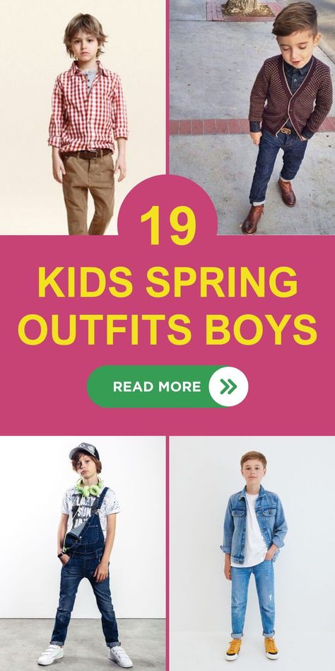 School-Ready Style - Kids Spring Outfits Boys 2024: Gear up for school with our kids spring outfits boys 2024. Designed for both style and comfort, these outfits include versatile jeans and tops that are perfect for the classroom or a summer day out. Each outfit is crafted to capture the spirit of spring, ensuring your boy looks his best in every picture. 2024 Kids Fashion Trends, Comfortable Stylish Outfits, Kids Spring Outfits, School Picture Outfits, Spring Picture Outfits, Picture Day Outfits, Outfits Boys, Dapper Outfit, Boys Easter Outfit