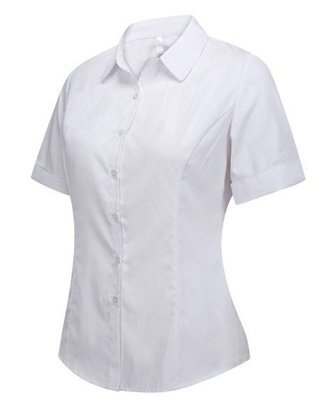 PRICES MAY VARY. 95% Cotton, 5% Spandex Button closure Machine Wash Lightweight, breathable, durable, stretchy, soft and comfortable material. Classic simple summer professional workwear shirt with Button front. Slim fit style, Suit for business,office, professional, meeting, daily or casual. Front and back detail stitching,A wardrobe staple, Stretch formal shirt. Machine Wash / Low heat /Do not bleach Women Shirt Couture, Collar Shirts Women, Office Professional, Basic Shirt, The Office Shirts, Tailored Shorts, Blouse Price, Tailored Shirts, Basic Shirts