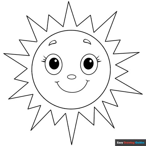 Free printable sun coloring page Simple Coloring Pages For Kids, Spring Coloring Pages For Kids, Printable Spring Coloring Pages, Sun Outline, Printable Coloring Masks, Printable Sun, Sun Template, Simple Coloring Pages, Sun Coloring Pages