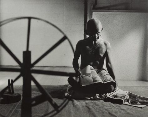 An image of A requiem: spinning a thread between the light and the earth/1946, India by MORIMURA Yasumasa Photo Art, Spinning, Madrid, Japanese Contemporary Art, Sweet Station, Gelatin Silver Print, New Media, The Light, The Earth