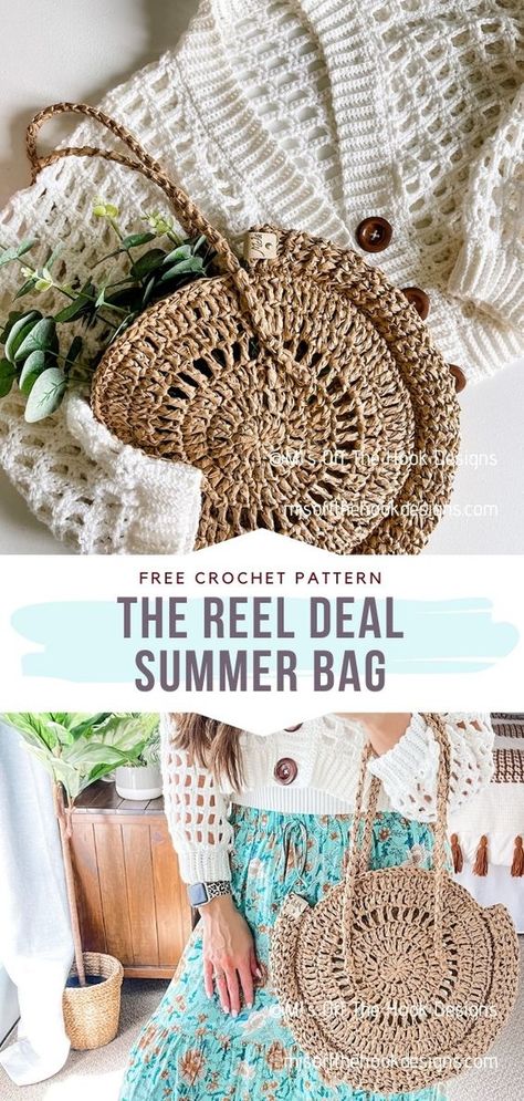 Raffia Crochet Bag Free Patterns Summer crochet bag #summercrochetbag #crochet #crochetbag #crochetbags 13.275 Raffia Bag Crochet Pattern Free, Raffia Crochet Patterns, Crochet Paper Yarn Bag, Round Crochet Bag Pattern, Rafia Crochet Bags Patterns, Raffia Bag Crochet Pattern, Raffia Crochet Pattern, Crochet Raffia Bag Pattern, Raffia Crochet Bag Pattern Free