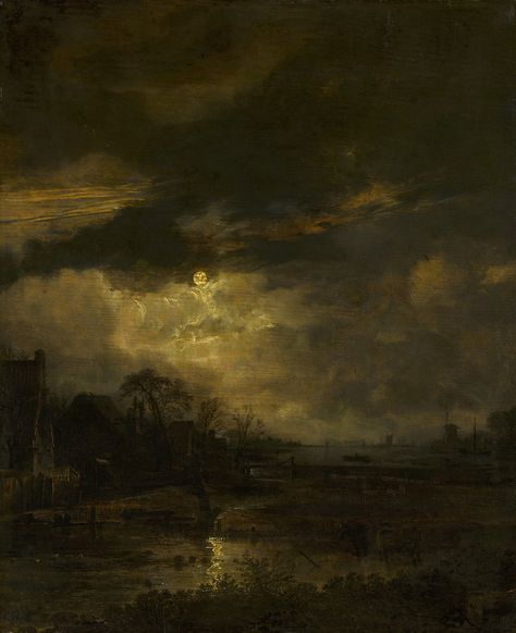 John Constable on Twitter: "The master of Dutch sunsets was Aert van der Neer (1604–1677) This is Landscape at Sunset circa 1645-1650 (Mauritshuis)… https://t.co/uT6QwilCLp" 17th Century Paintings, Moody Painting, Moonlight Painting, Classic Artwork, Arte Obscura, Ethereal Art, Classical Art, Rembrandt, استوديو الصور