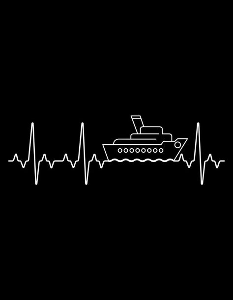 Cool seafarer design in black featuring a cruise ship in ECG heartbeat pulse line. Navy Girlfriend Quotes, Anchor Wallpaper, Best Friend Family, Design Quotes Inspiration, Navy Girlfriend, Marine Engineering, For Your Best Friend, First Job, Design Quotes