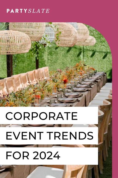 As greater numbers of employees work from home, shop from home, and socialize from home, in-person gatherings are more important than ever. Discover 16 corporate event trends to make 2024 the best year yet for growing your business and celebrating your brand’s important milestones. Company Anniversary Event Ideas, Business Luncheon Decor, Work Celebration Ideas Events, Corporate Event Centerpieces Simple, Centerpieces For Business Event, Business Event Centerpieces, Corporate Party Themes Events, Corporate Brunch Event, Corporate Dinner Table Decor