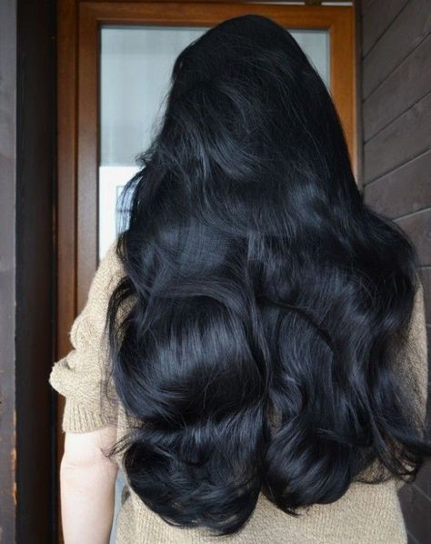 Balayage, Black Thick Hair, Knee Length Hair, Long Curly Black Hair, Wavy Black Hair, Thick Black Hair, Healthy Black Hair, Black Wavy Hair, Jet Black Hair