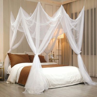 Corner Bed Canopy, Four Post Bed, Canopy Over Bed, Corner Bed, Bed Curtain, Canopy Bed Curtains, Door Bed, Bed In Corner, Canopy Curtains