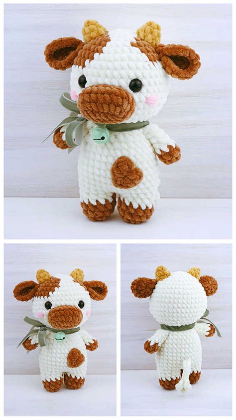 Amigurumi Cow Crochet Free Pattern Amigurumi Patterns, Tela, Sunflower Cow Amigurumi, Cow Stuffed Animal Crochet, Cow Squishmallow Crochet Pattern Free, Highlander Cow Crochet Pattern Free, Cute Crochet Cow Pattern Free, No Sew Cow Amigurumi, Crochet Pattern Highland Cow