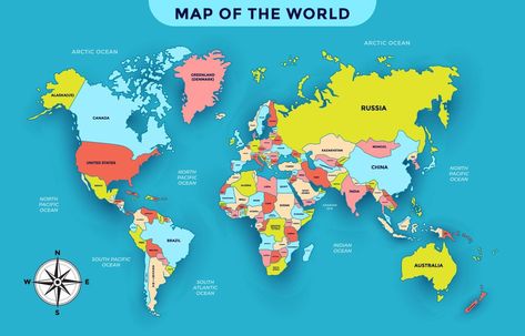 Asia Map With Country Names, World Map With Country Names Hd, Free Printable World Map With Countries, World Map With Country Names, World Map Aesthetic, Starlord Mask, Full World Map, World Outline, All World Map