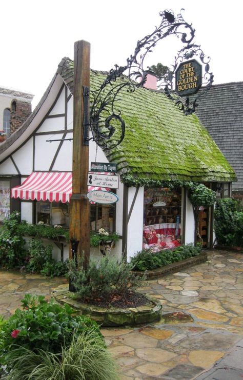 Magic Shop Exterior, English Cafe, Cottage Cafe, Sea Cottage, World Of Wanderlust, Carmel California, Fairytale Cottage, Village Shop, Carmel By The Sea