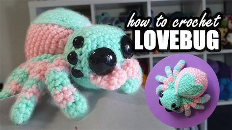 25 Free Crochet Spider Patterns (Amigurumi Pattern) Amigurumi Patterns, Love Bug Crochet Pattern, Crochet Spider Pattern Free, Crochet Love Bug, Crochet Spring Patterns, Spider Crochet, Crochet Spider, Crochet Snail, Crochet Valentines