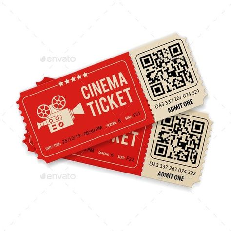 Set of Two Cinema Tickets with Camera, flat style icons, isolated vector illustration #branddesign🤩 Baby Nursery Wall Decor, Cinema Design, Cinema Ticket, Pizza Design, Visiting Card Design, Ticket Design, Beautiful Logos Design, Bar Logo, Game Ui Design