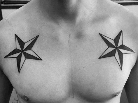 Star Tattoos On Chest, Nautical Star Tattoo, Star Tattoo Ideas, Star Tattoo On Hand, Tattoo Chart, Star Tattoos For Men, Nautical Star Tattoos, Pirate Tattoo, Nautical Star