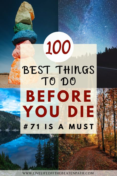 Ultimate Bucket List Life Goals, Bucket List Ideas Places To Visit, 100 Things To Do In 2023, Creative Bucket List Ideas, Random Adventures Ideas, Bucketlist Ideas 2023, Best Life Experiences, Bucklist Ideas Life Goals, Things To Put On Your Bucket List