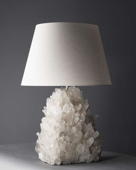 Crystal Table Lamp, Milk Glass Lamp, House Lamp, Lamps Bedroom, Crystal Table, Crystal Table Lamps, Lighting Design Interior, Crystals In The Home, Crystal Lamp