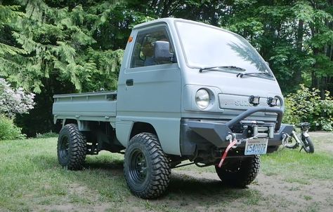 Permaculture, Kei Truck Offroad, Suzuki Kei Truck, Honda Acty Truck Modified, Baja Vehicles, Kei Truck, Pontiac Fiero Gt, Mini Trucks 4x4, Welding Rig