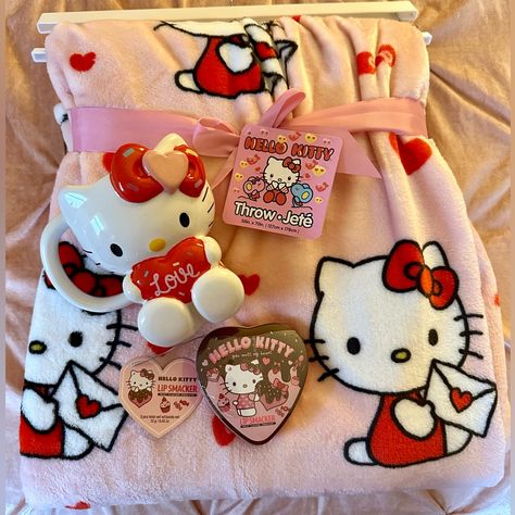 Hello Kitty Valentines Bundle, It Will Make An Amazing Gift For A Hello Kitty Lover. It Comes With Everything Pictured 1- Hello Kitty Throw Blanket 1- Hello Kitty Mug 1- Hello Kitty Lip Smacker Tin Set Hello Kitty Dresses For Women, Hello Kitty Holding Heart, Batman And Hello Kitty, Hello Kitty Bedding, Kitty Valentines, Hello Kitty Valentines, Hello Kitty Room Decor, Tapeta Z Hello Kitty, Hello Kitty Gifts