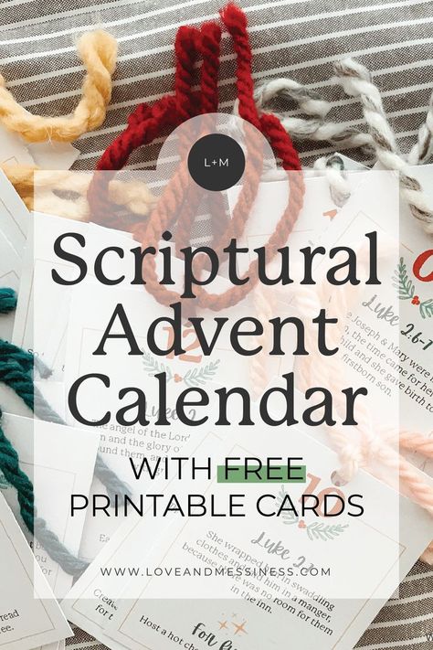 Get into the spirit of the season this Advent by practicing a Scriptural Advent Calendar. Check out this easy DIY advent calendar along with FREE printable cards! Click here! Natal, Advent Daily Scripture, Different Advent Calendar Ideas, Advent Christian Ideas, Christian Christmas Advent Ideas, Advent Angel Ideas, Christian Advent Activities, Advent Calendar Challenge, Bible Advent Calendar