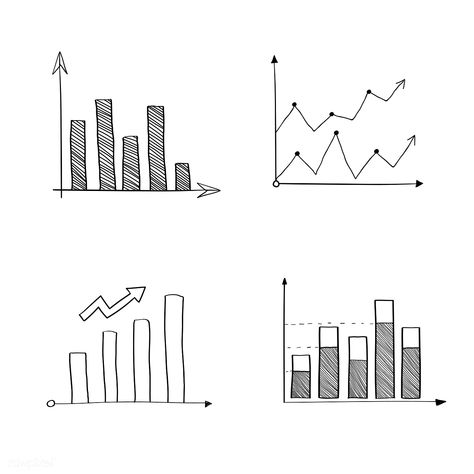 Positive line graph and bar chart vectors | free image by rawpixel.com / filmful Graph Illustration, Bar Graph Template, Line Graph, Poster Boards, Idea Logo, Edits Ideas, Ipad Goodnotes, Class Decor, Data Charts