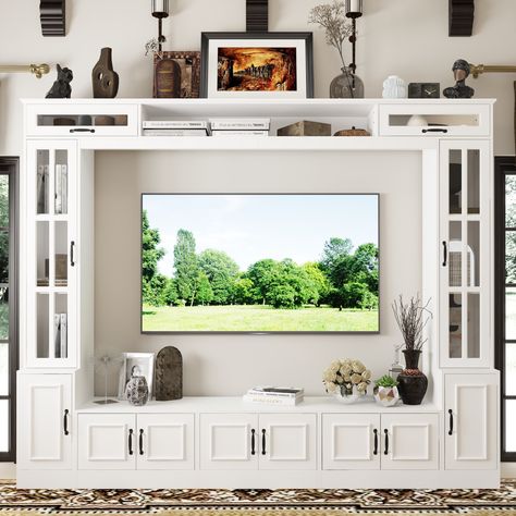 Organisation, Entertainment Center Ideas 85 Inch Tv, Built In Entertainment Center Ideas, Decorating Top Of Entertainment Center, Entertainment Center Decor Ideas, Entertainment Center Ideas Living Room, Living Room Cupboard, Ikea Entertainment Center, Room Cupboard