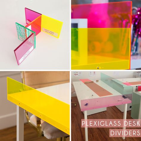 Plexiglass_Desk_Dividers Desk Dividers Diy, Plexiglass Desk, Disco Ball Room, Desk Fun, Table Divider, Desk Partitions, Panel Divider, Folding Screen Room Divider, Desk Dividers