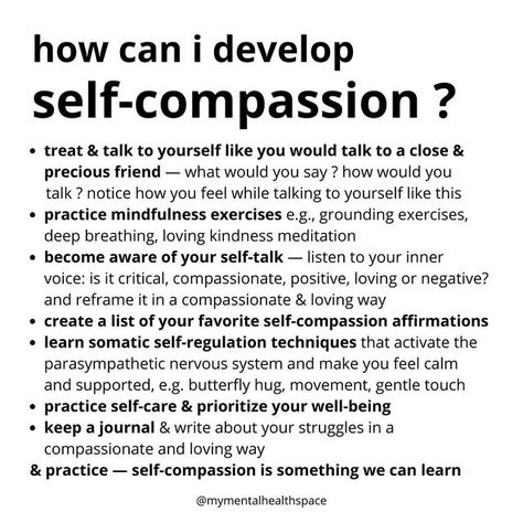 What Is Self Compassion, Being Compassionate Quotes, How To Not Be Self Conscious, How To Be Compassionate, How To Be More Compassionate, Kristen Neff Self Compassion, How To Practice Self Compassion, Self Compassion Affirmations, How To Become More Feminine