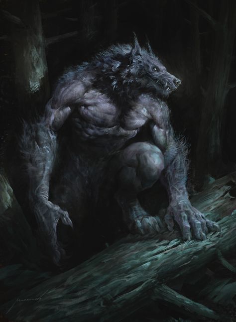 ArtStation - Werewolf Werewolf Oc Art, Wolfman Art, Werewolf Vs Vampire, Werewolf Drawing, Werewolf Aesthetic, Fantasy Wolf, Beast Creature, Werewolf Art, Vampires And Werewolves