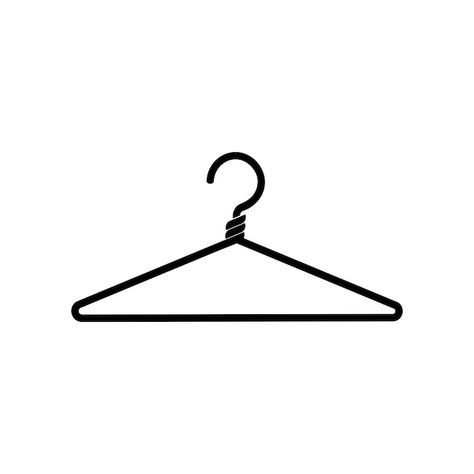 Clothes Hanger Logo, Clothes Hanger Aesthetic, Hanger Drawing, Hanger Tattoo, Cartoon Coat, Hanger Logo, Wire Coat Hangers, Clothes Stickers, Hangers Clothes