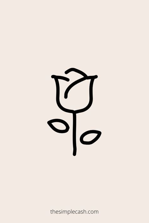 Flower Easy Sketch, Drawing Ideas Easy Rose, Cute Simple Drawings Easy Doodles, Easy And Cute Drawings Simple, Cute Simple Doodles Easy, Cute Easy Flowers To Draw, Cute Easy Drawings Flowers, Drawing Ideas Easy Aesthetic Flower, Cute Sketch Ideas Easy