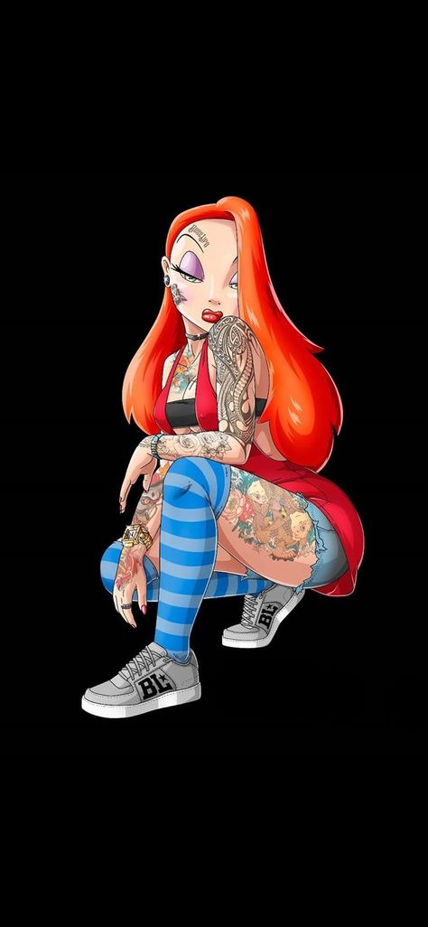 Nft Wallpaper, Thug Life Tattoo, Jessica Rabbit Cartoon, Arte Ganesha, Princesse Disney Swag, Goth Disney, Disney Swag, Redhead Art, Trippy Cartoon