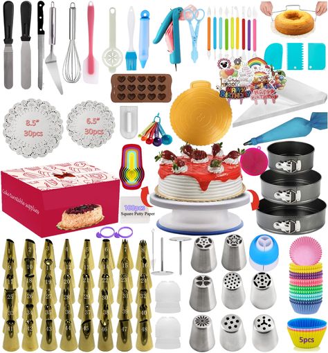 Cake Pricing Chart, Gold Icing, Cake Turntable, Cake Decorating Kit, Fondant Tools, Springform Pan Cake, Cake Decorating Set, Cake Server Sets, Bakery Supplies