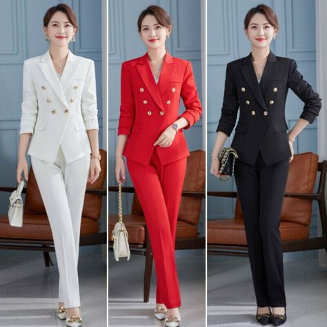 Women's Suits Formal, Ladies Suits Formal Classy, Formal Blazer Outfits, Stylish Office Wear, Suits Formal, Chic Work Outfit, Business Dress Women, Womens Skirt Suits, Blazer And Skirt Set