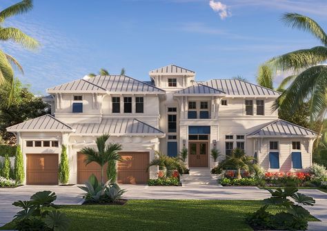 Nice House Exterior Dream Homes, Luxury Beach Homes Exterior, Houston Houses Exterior, Modern Coastal Beach House Exterior, Suburban Beach House, Beach House In Florida, Coastal Family Home Exterior, Bloxburg Beach House Mansion, Coastal Houses Exteriors