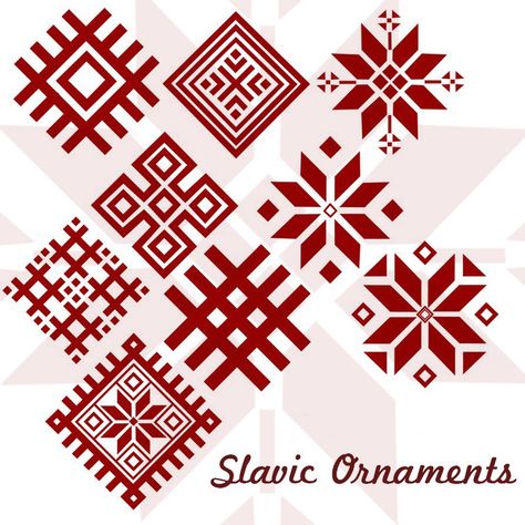 Today I present a free pack of ten Slavic ornament PS bru... Slavic Design, Slavic Tattoo, Heart Nature, Arte Viking, Tapis Diy, Nature People, Muster Tattoos, Folk Embroidery, Pattern Tattoo
