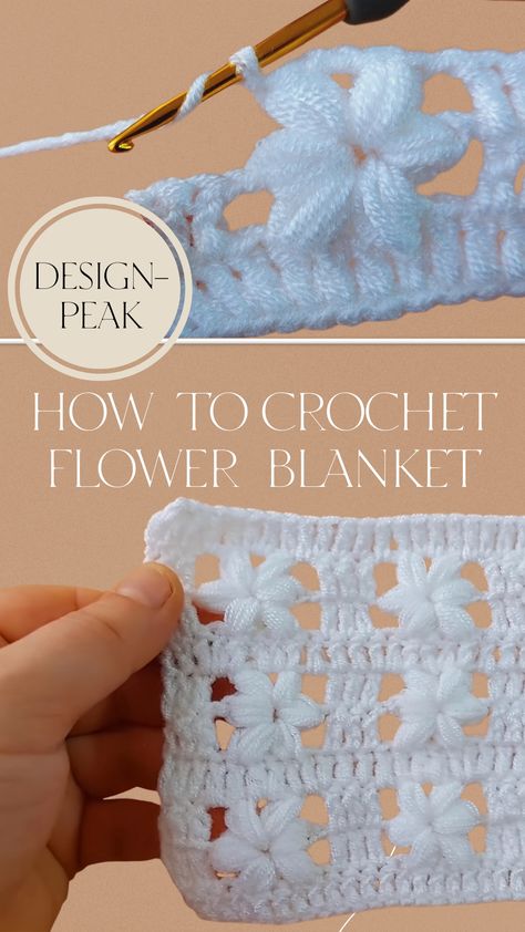 Crochet Flowers Into Blanket Free Crochet Pattern Granny Squares, Crochet Stitches Free Pattern, Crochet Boat, Border Patterns, Crochet Flower Blanket, Crochet Border, Afghans Crochet, Granny Square Crochet Patterns, Crocheting Ideas