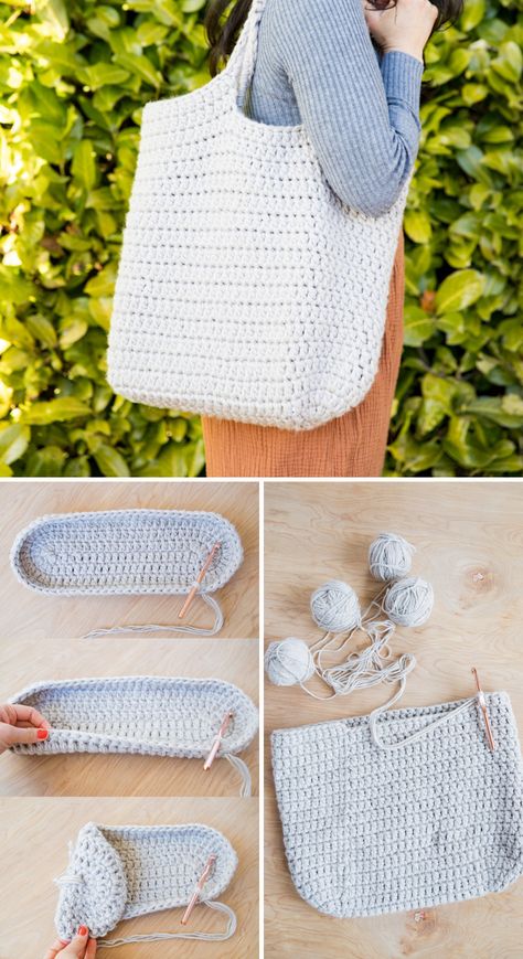 Free Crochet Patterns Bags Handbags, Crochet Market Bag Free Pattern Totes, Cute Bag Crochet Pattern Free, Simple Bag Crochet Free Pattern, Crochet Easy Bag Free Pattern, Easy Crochet Bag Free Pattern, Crochet A Bag Free Pattern, Crochet Hobo Bag Free Pattern Totes, Crochet Bag For Yarn